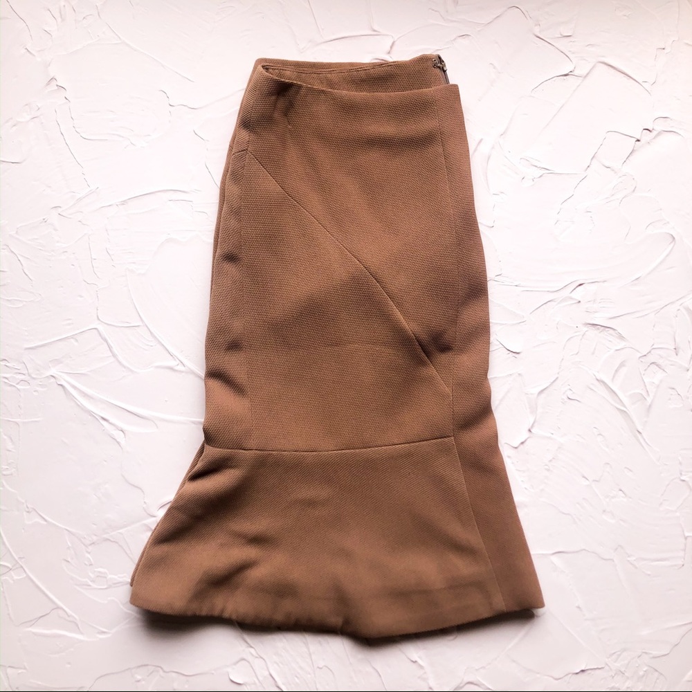 Mocha Ark & Co Ruffle Bottom Skirt